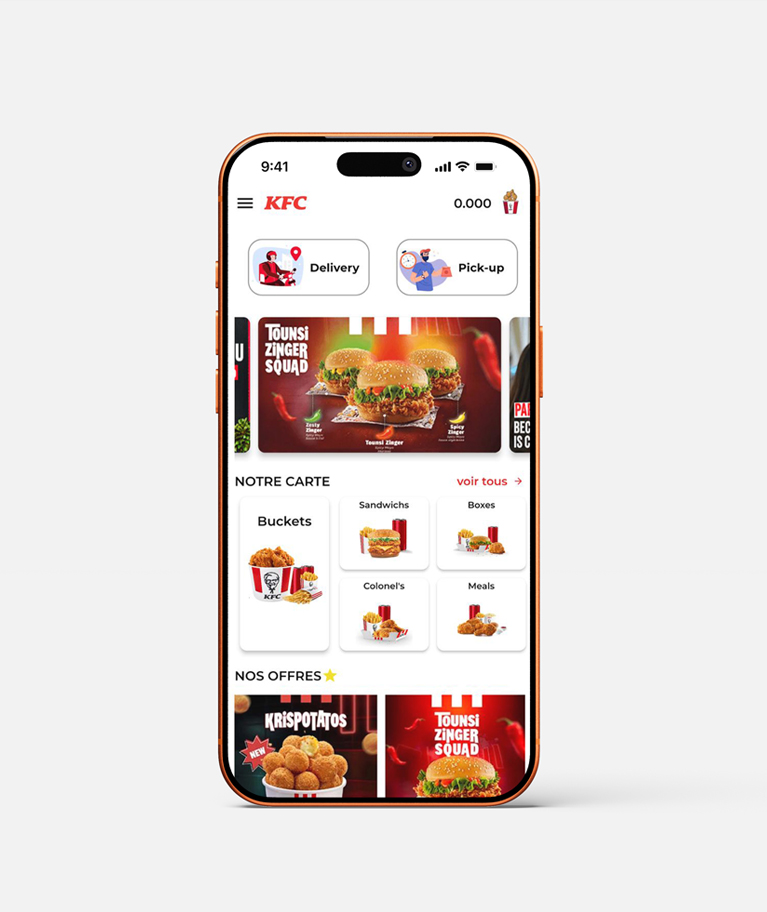 Application Mobile KFC By iTrend